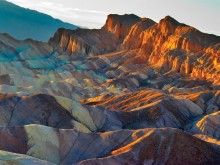 A beautiful and well-known part of Death valley "Zabriskie-point".