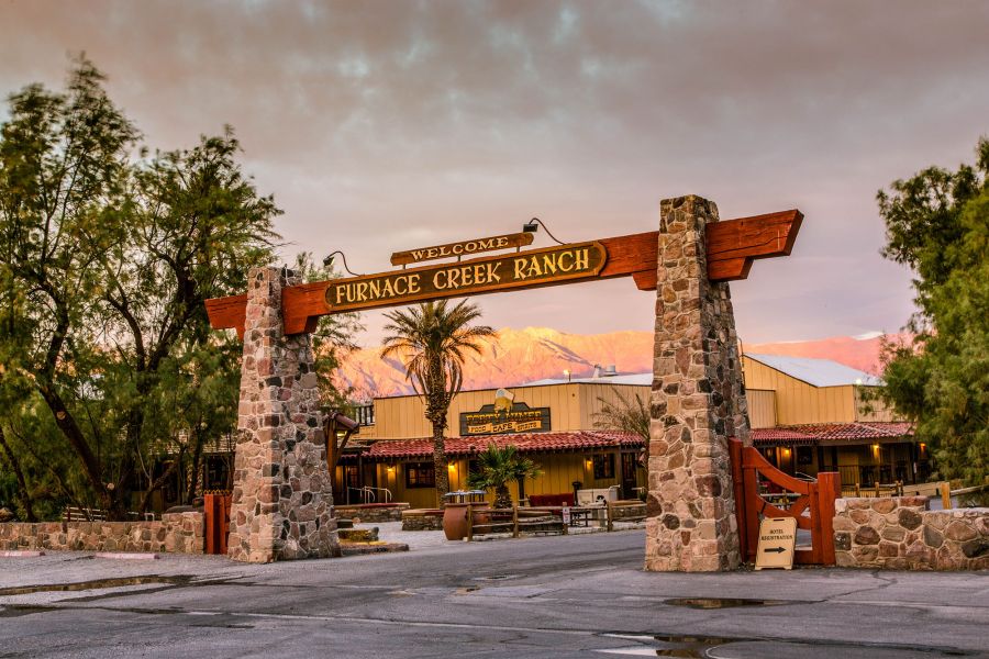 Ranch entryway at dawn