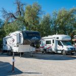 RVs parked at Fiddlers' Campground