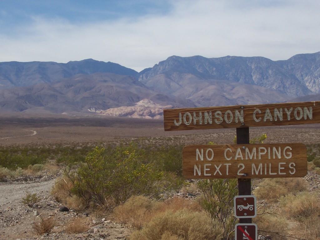 Johnson Canyon sign, NPS photo