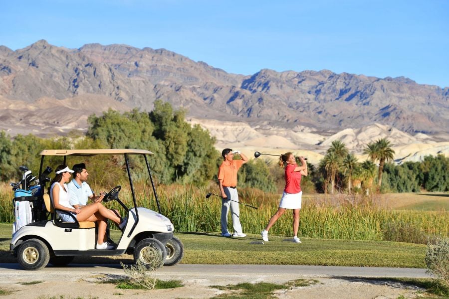 The Furnace Creek Golf Course at Death Valley